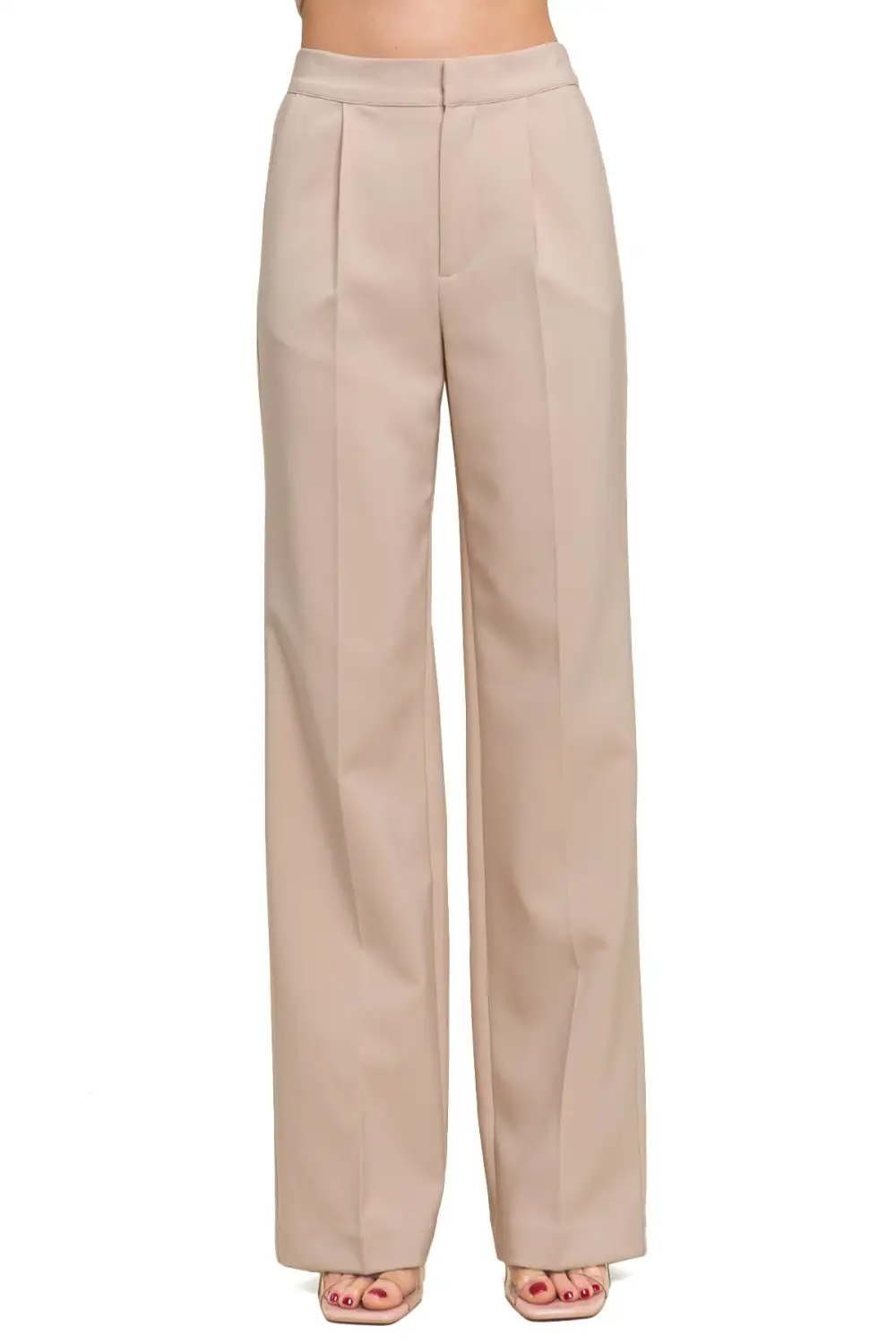 Creamy Wide - Leg Trousers