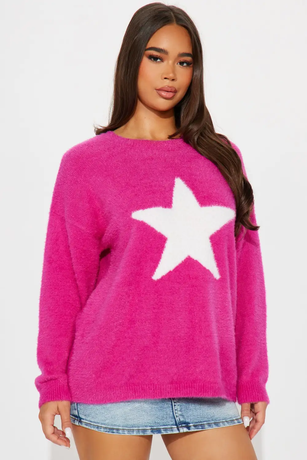 Midnight Star Sweater - Pink/combo