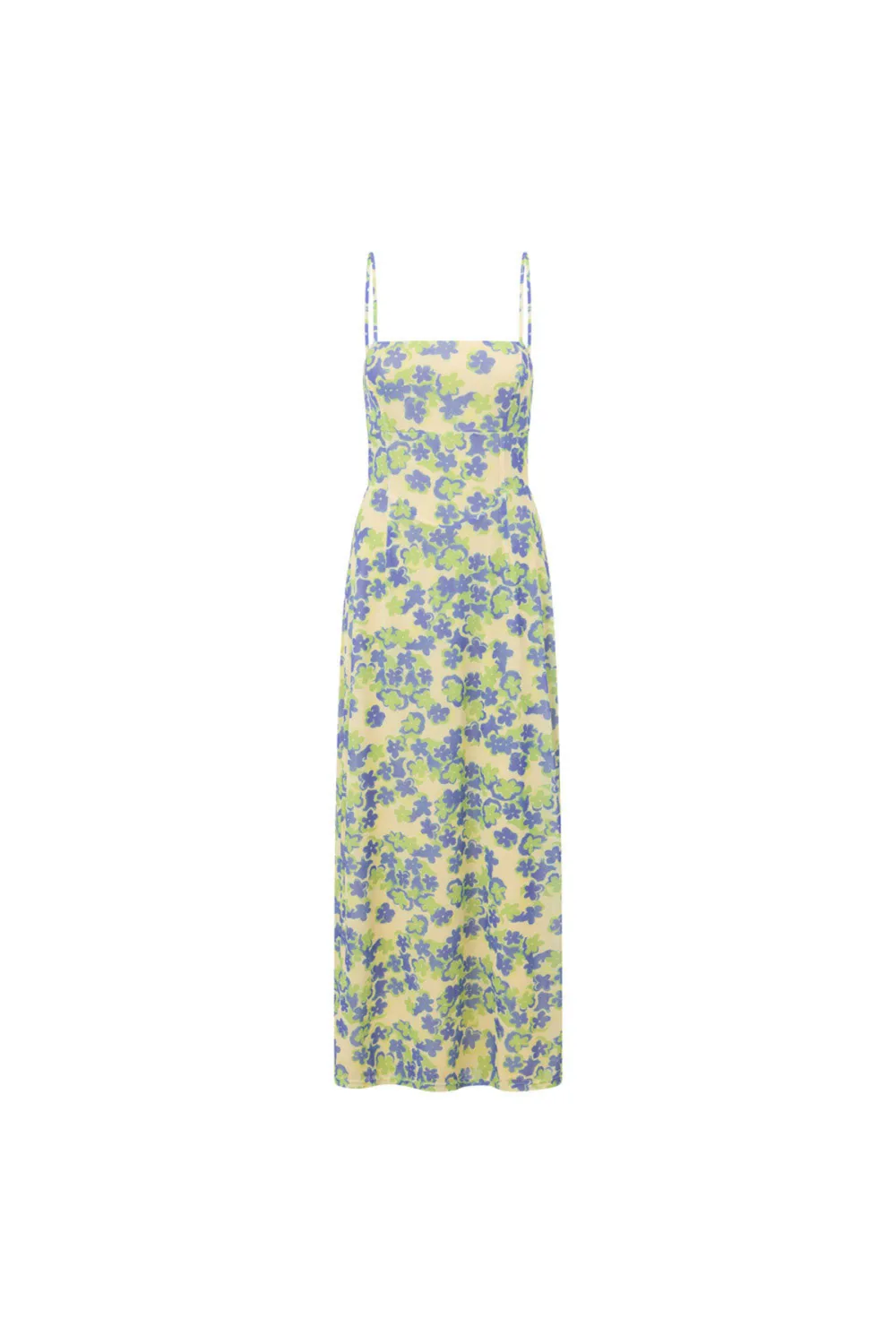 Floral Print Spaghetti Strap Midi Dress