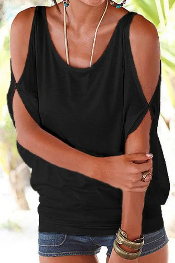 Scoop Neck  Plain Tie-Up At Back Tops