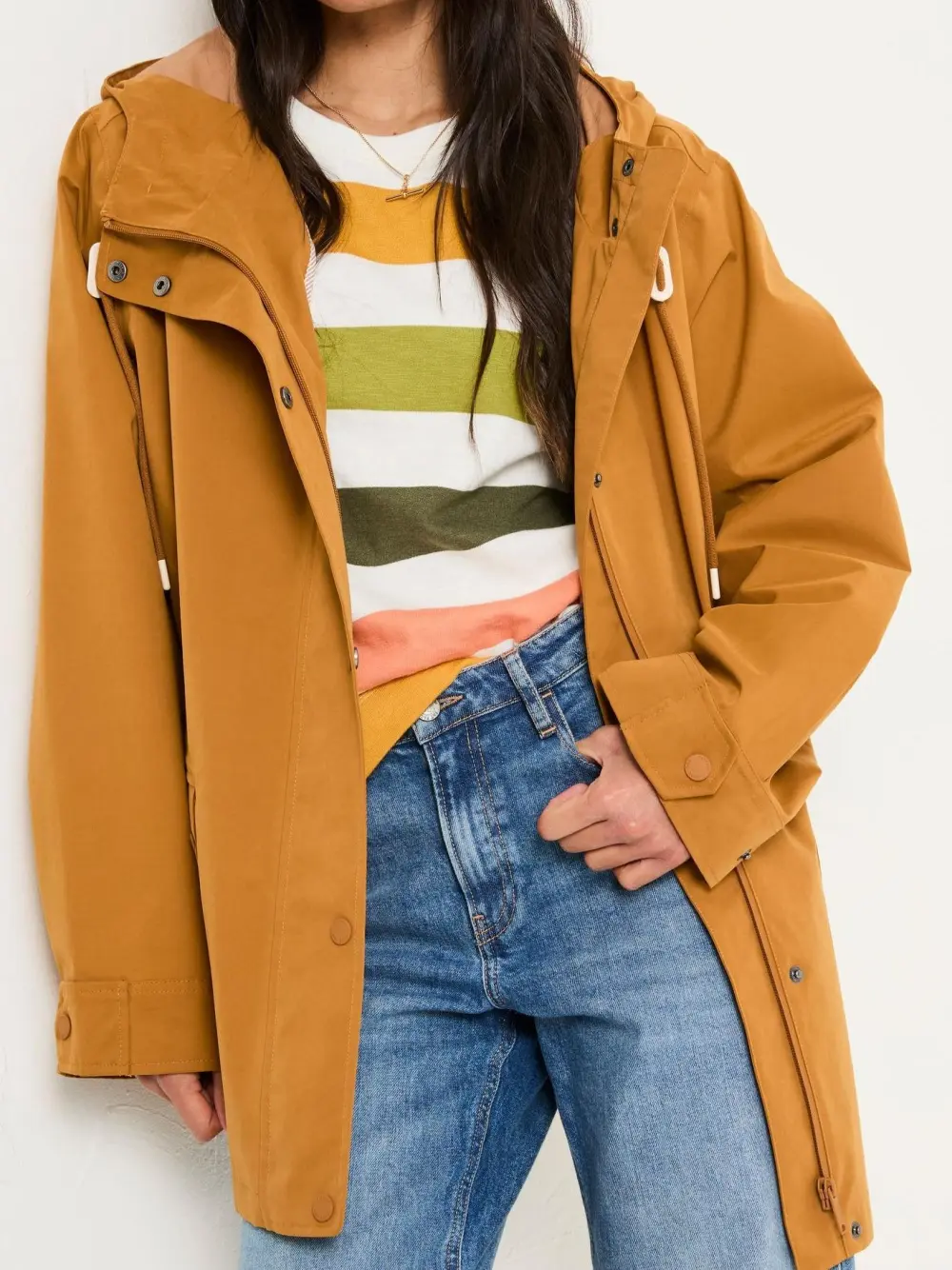 Tan Brown Waterproof Coat