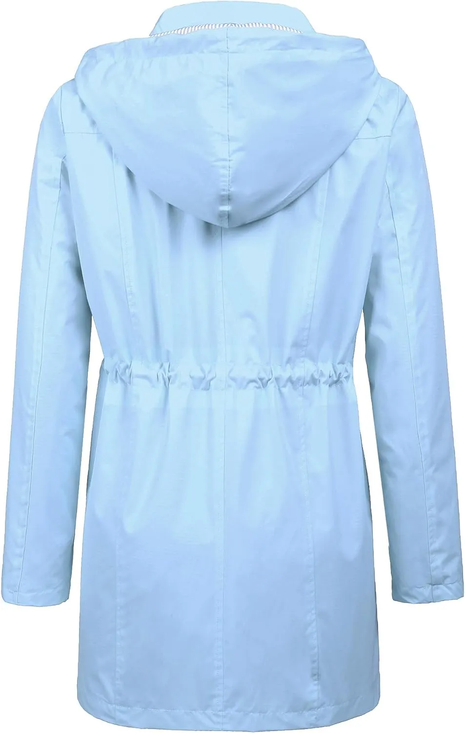 LOMON Raincoat Women Waterproof Long Hooded Trench Coats Lined Windbreaker Travel Jacket S-XXL