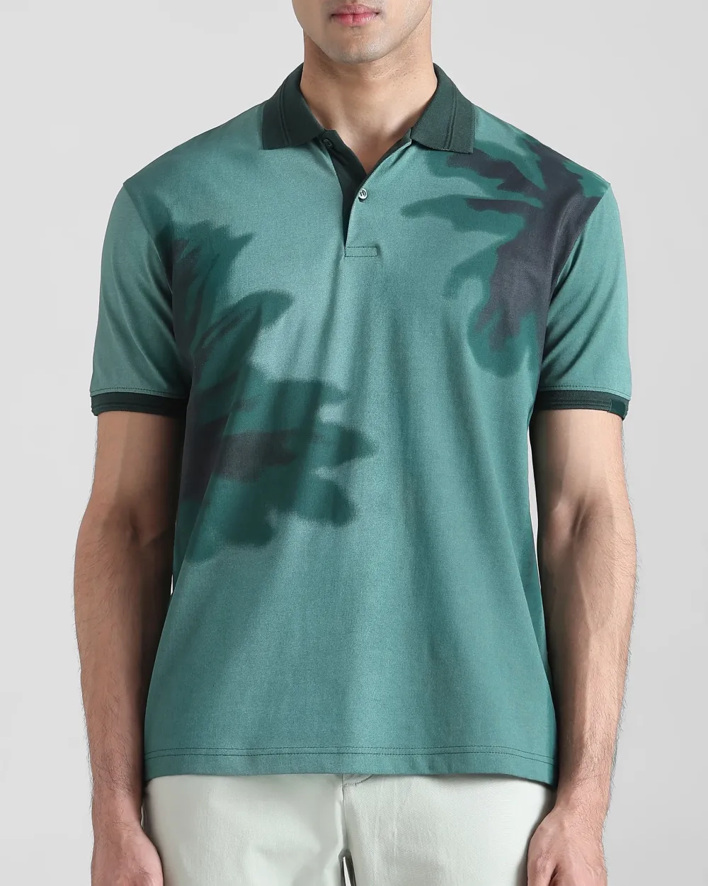 Daily Simple And Slimming Dark Green Polo Shirt