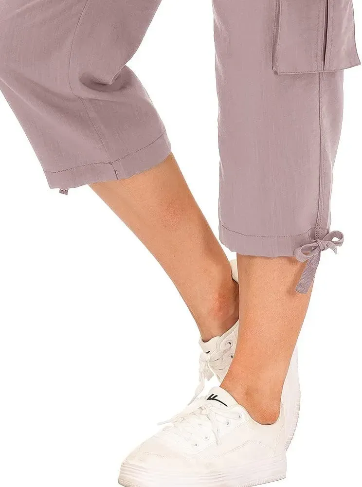 MoFiz Womens Capris with Pockets Loose Fit Casual Capri Pants Dressy Lightweight Ladies Baggy Cargo Pants for Hiking