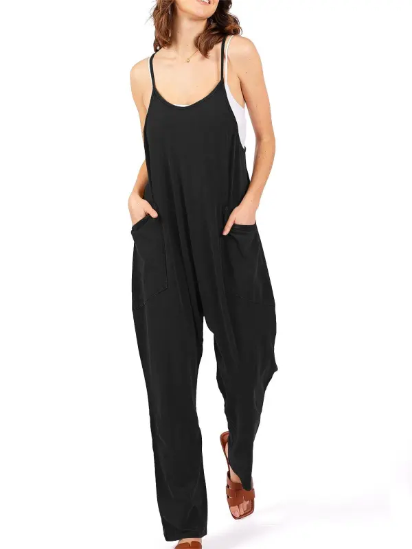 Straight Leg Sleeveless Jumpsuit