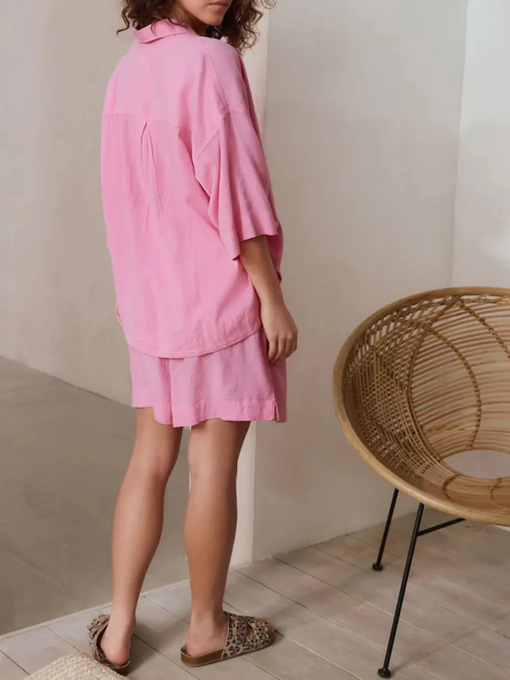 Casual Solid Color Loose Shorts