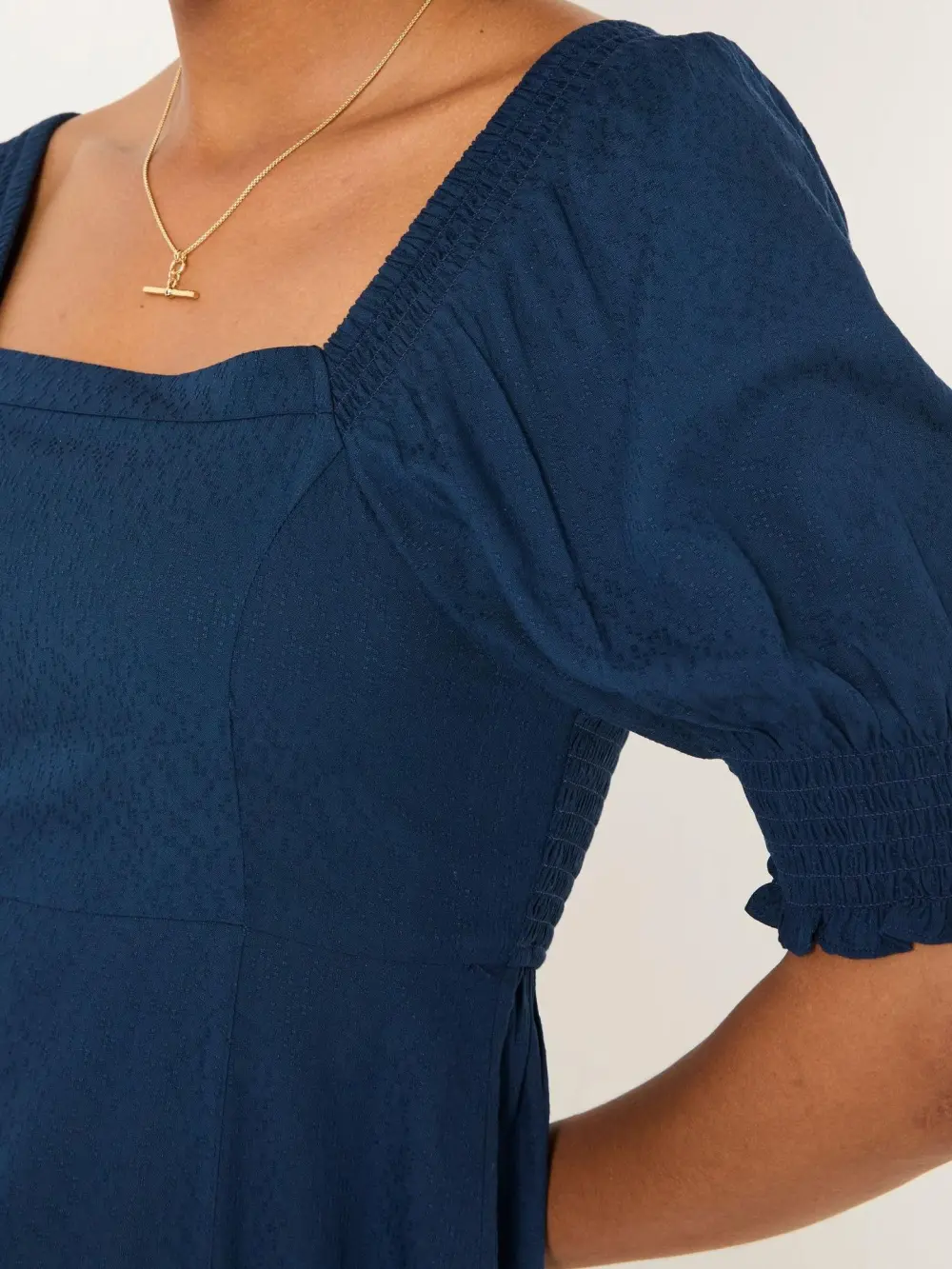 Indigo Blue Bloom Midi Dress