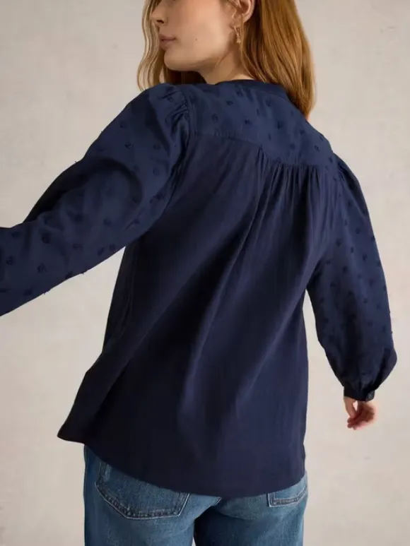 Crew Neck Dobby Mix Shirt