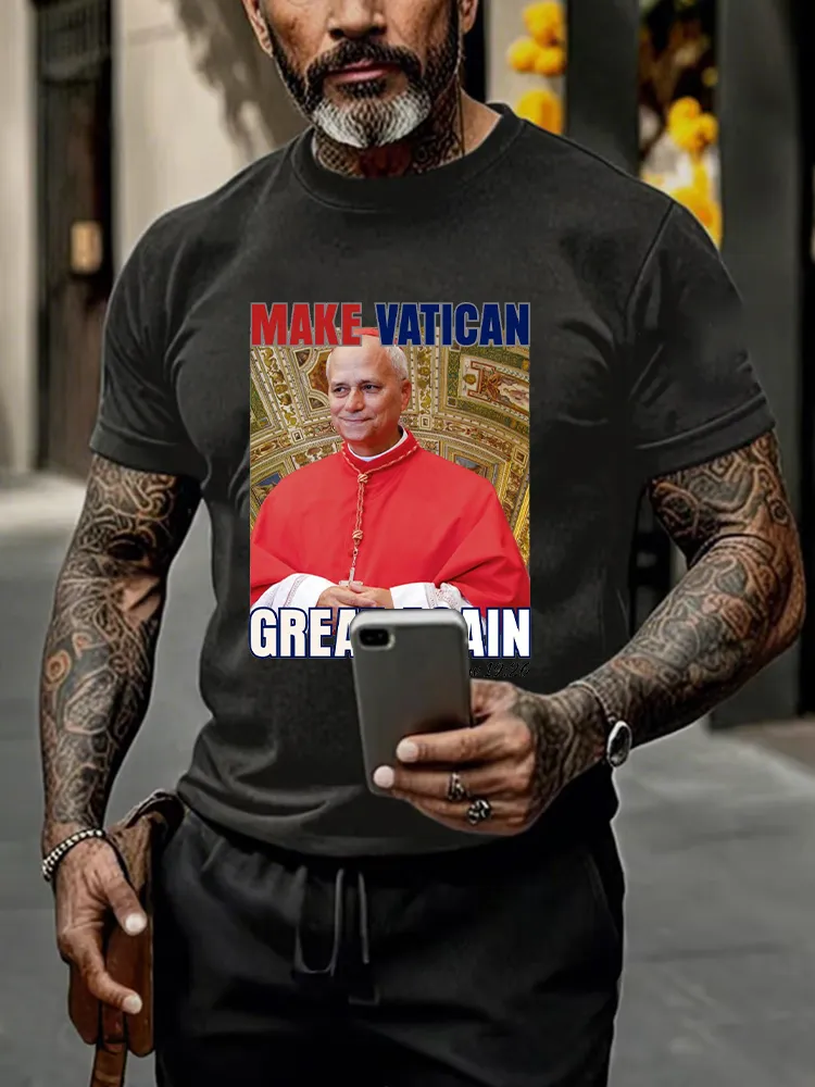 Men'S Make Vatican Great Again Pope Leo Xiv 8th May 2025 Printed T-Shirt