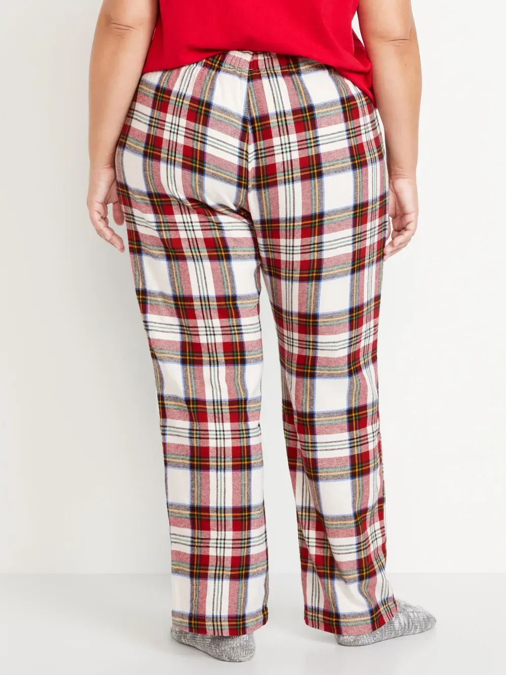 MID-RISE FLANNEL PAJAMA PANTS FOR WOMEN