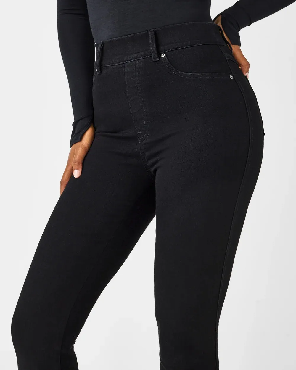 Clean Black Flare Jeans