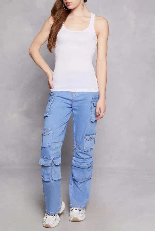 Solid Color Ribbed Vest