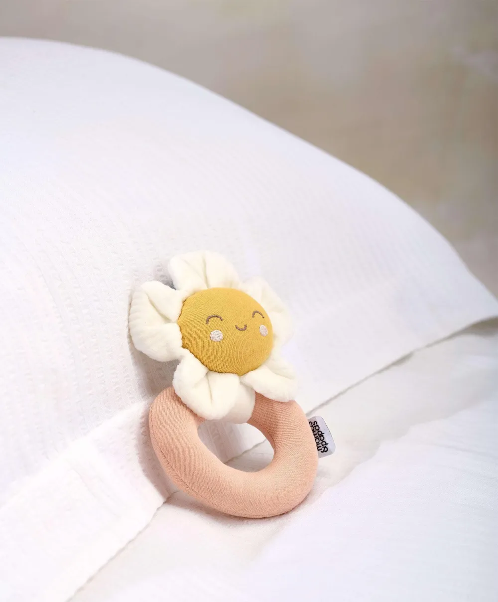 Grateful Garden Flower Grabber Ring Rattle Toy
