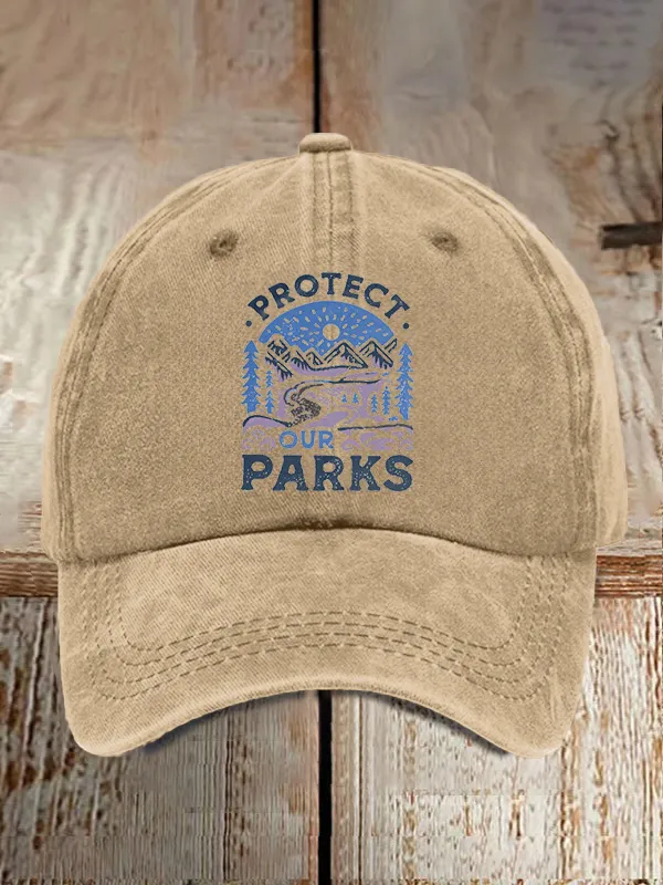 Protect Our Parks Hand-Drawn Comfort Colors Baseball Caps