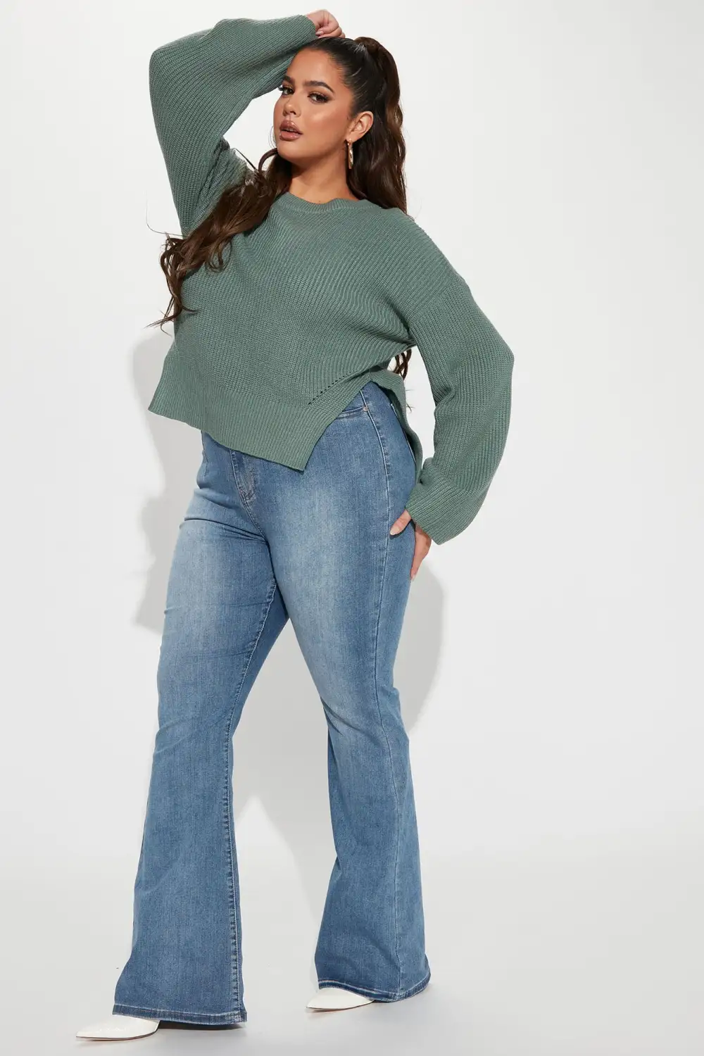 Cuddle Up Sweater - Sage