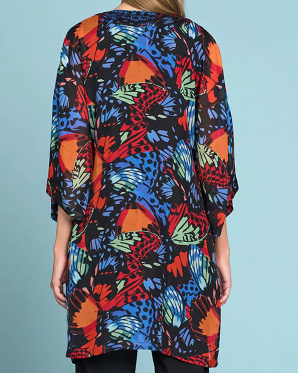 Floral Print Belted Duster Coat