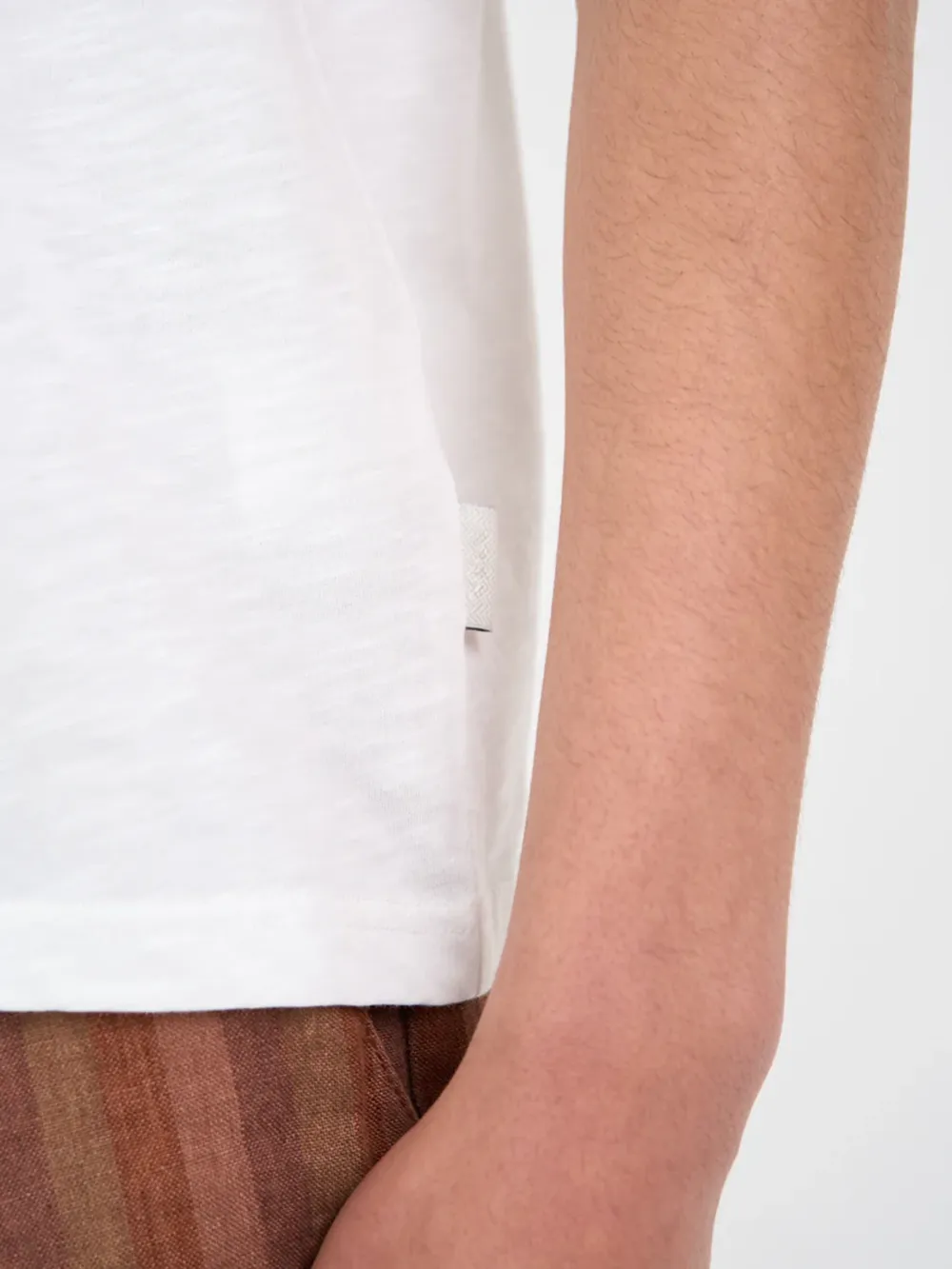 Cream Crew Neck Casual Style T-Shirt