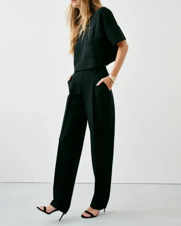 Ponte Barrel Leg Pant