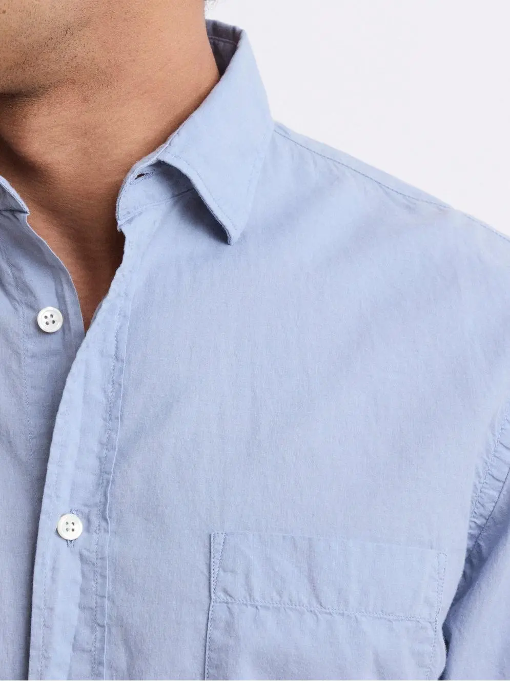 Casual Soft And Comfortable Daily Cotton Blue Shirt