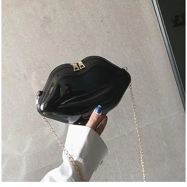 Women's Crossbody Bag Clutch Mobile Phone Bag PU Leather Party Holiday Zipper Lightweight Solid Color Silver Black White