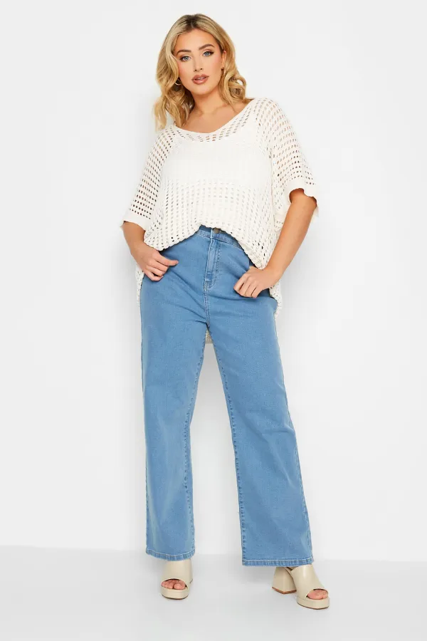 YOURS Curve Black Crochet Top