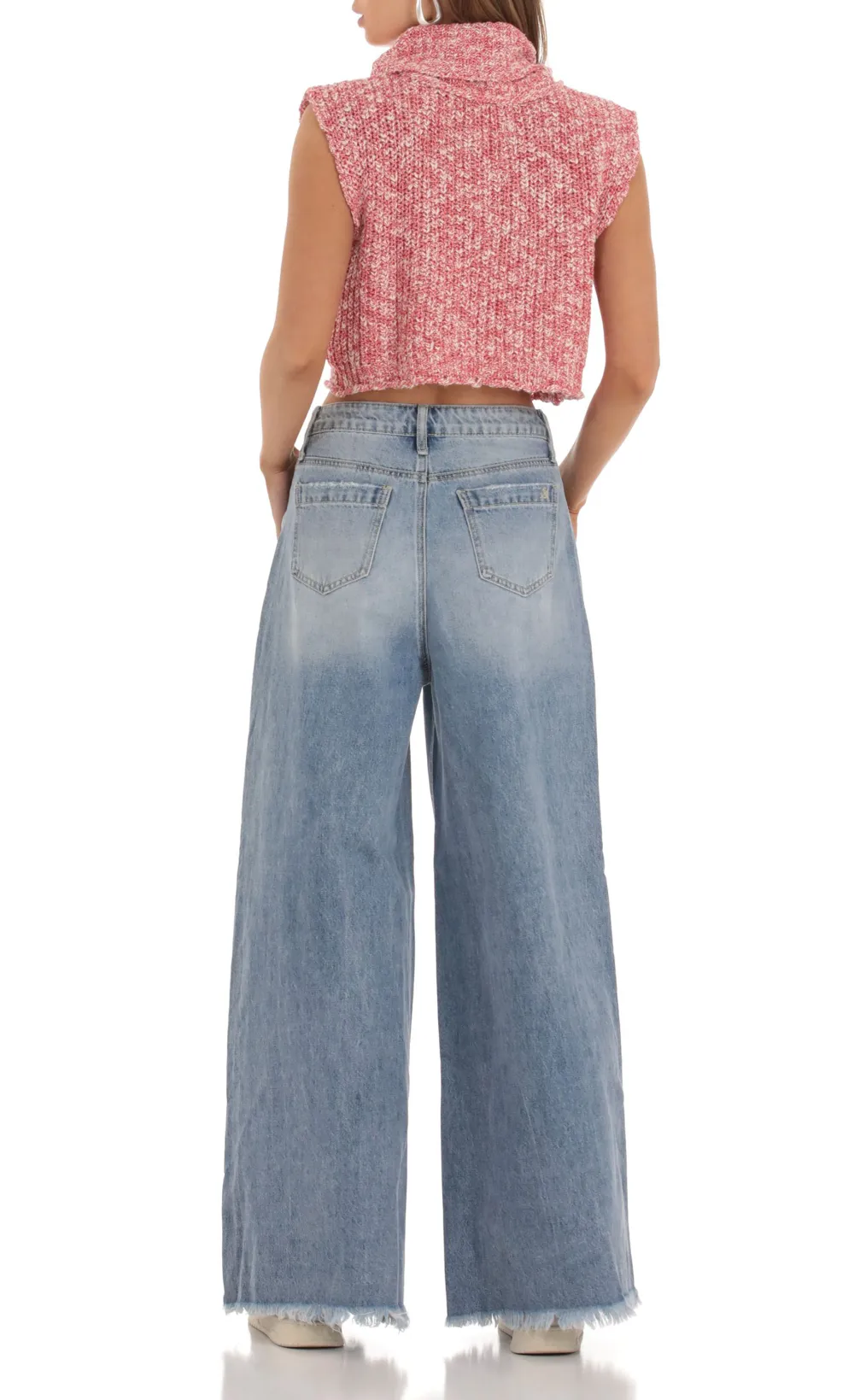 Wide Leg Jeans in Light Denim
