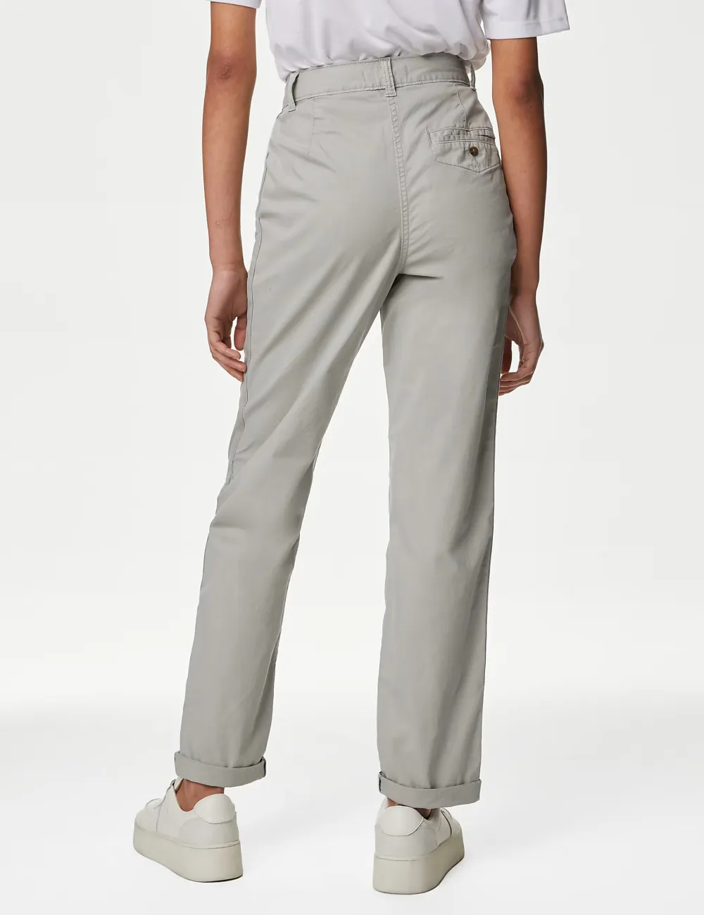 Cotton Rich Tea Dyed Slim Fit Chinos Grey