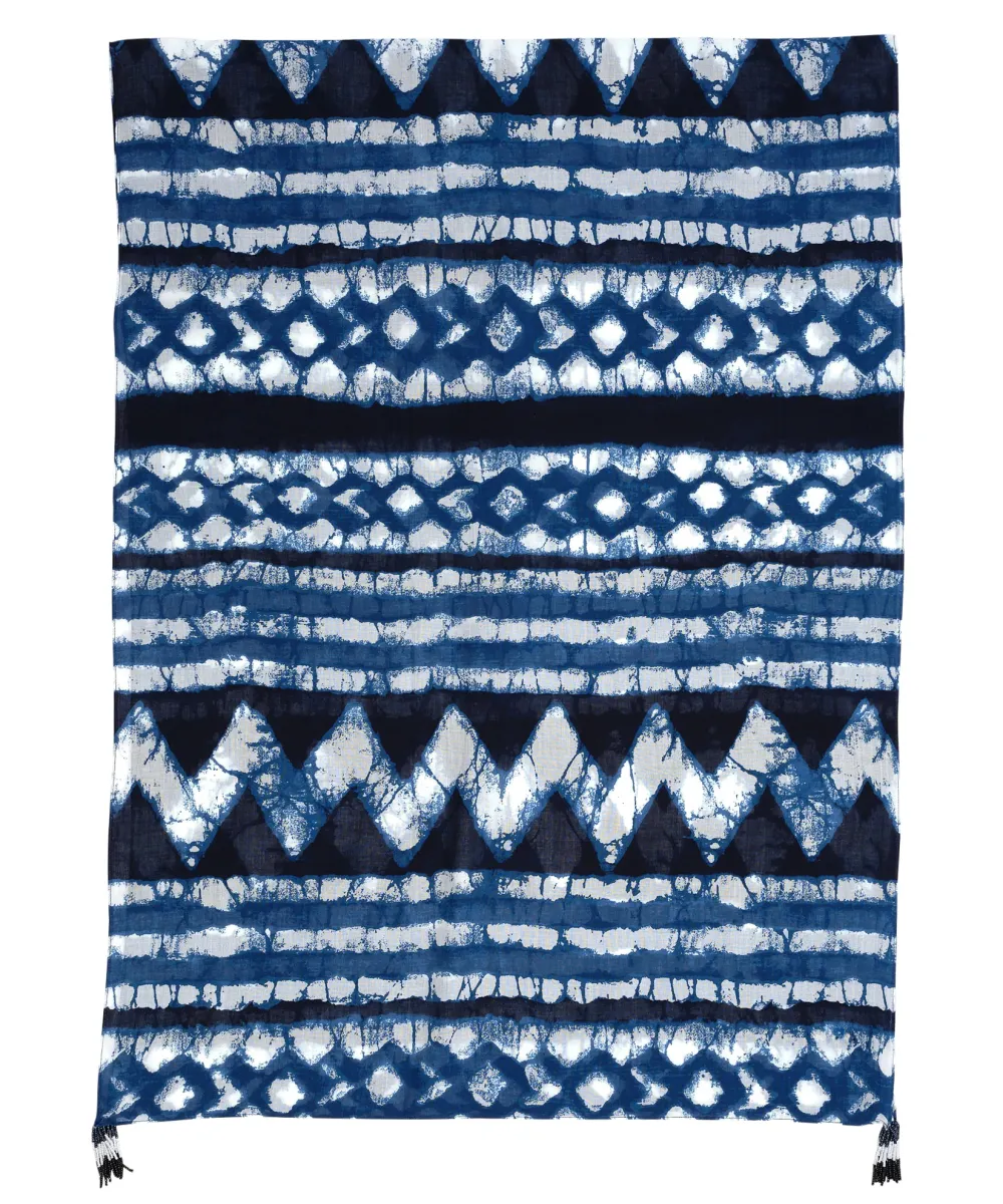 Indigo Print Casual Style Wrap