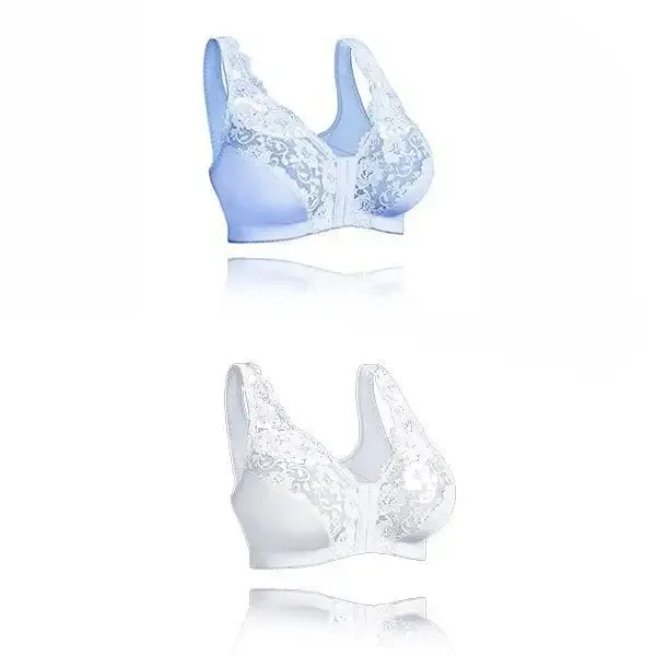 Front hooks, stretch-lace, super-lift, and posture correction