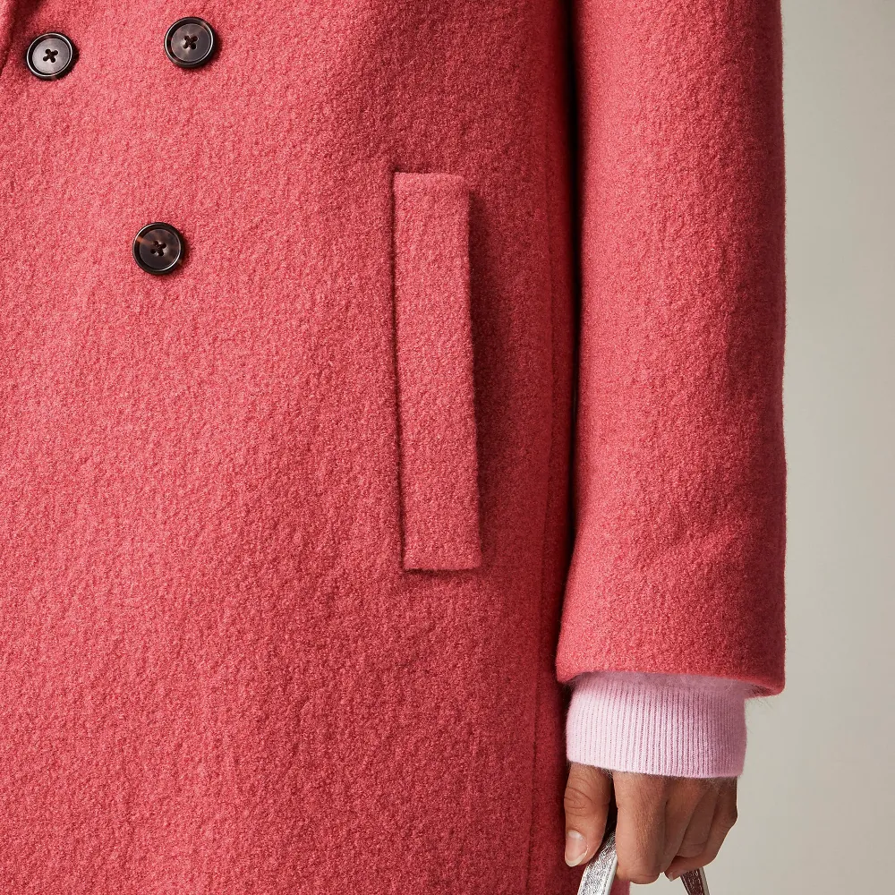 Plain topcoat boiled wool