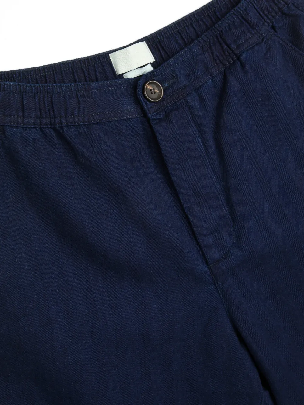 Indigo Blue Straight-Leg Cotton Shorts