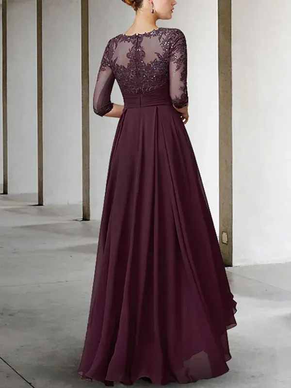 Temperament Lace Mesh Swing Ladies Dress