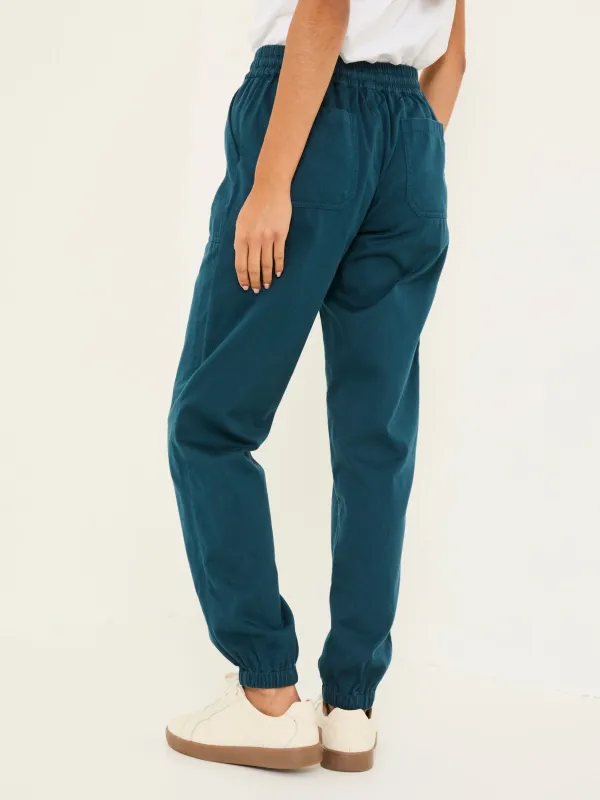 Lyme Teal Blue Cuffed Joggers