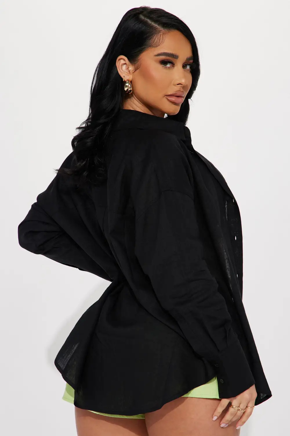 Always Simplistic Linen Shirt - Black