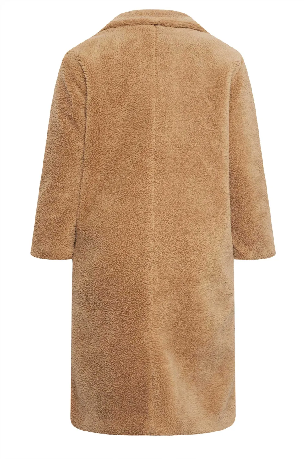 YOURS Curve Camel Brown Teddy Maxi Coat