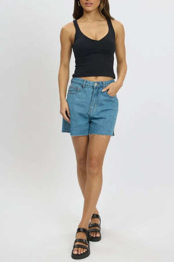 Black Tank Top V Neck Supersoft