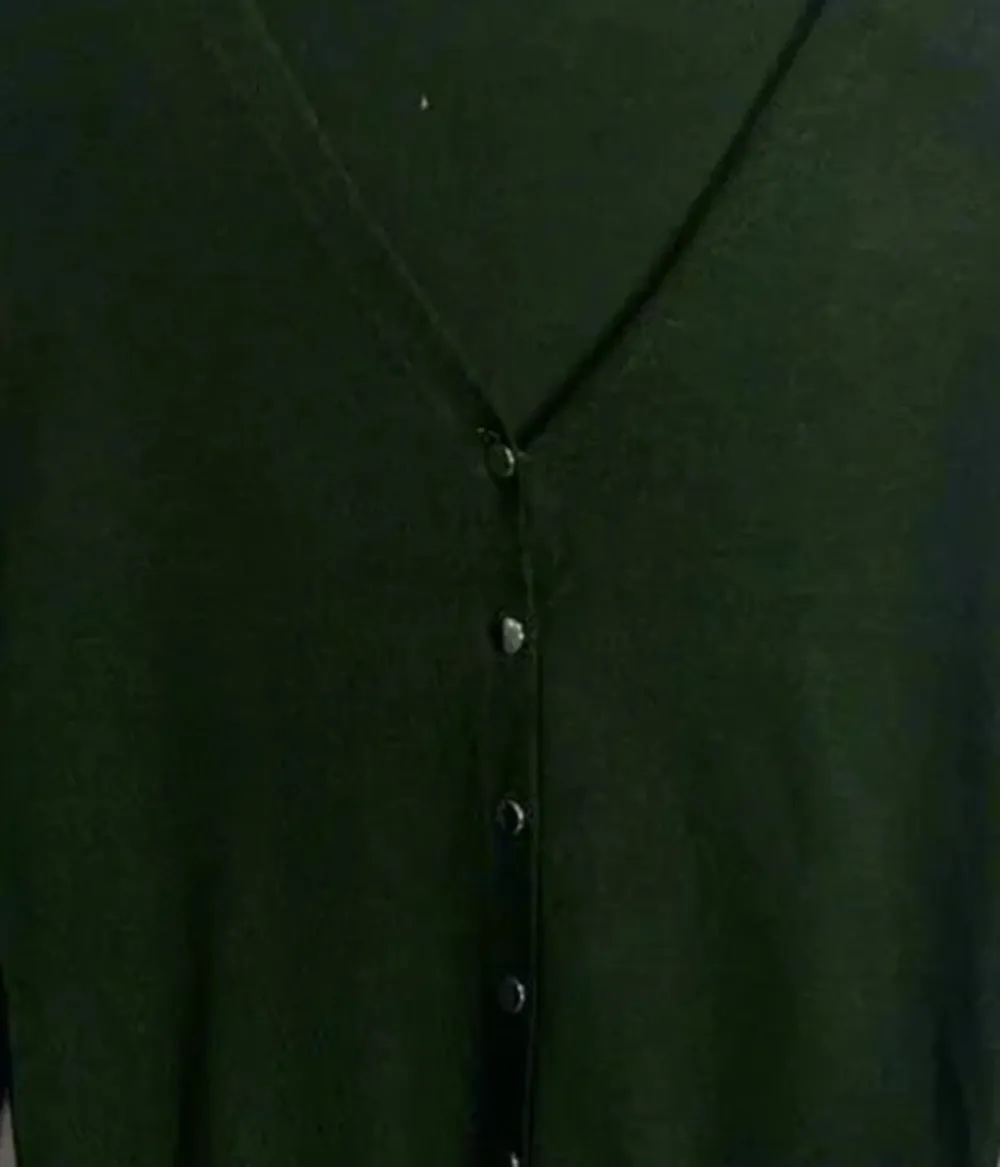 Khaki V Neck Button Cardigan