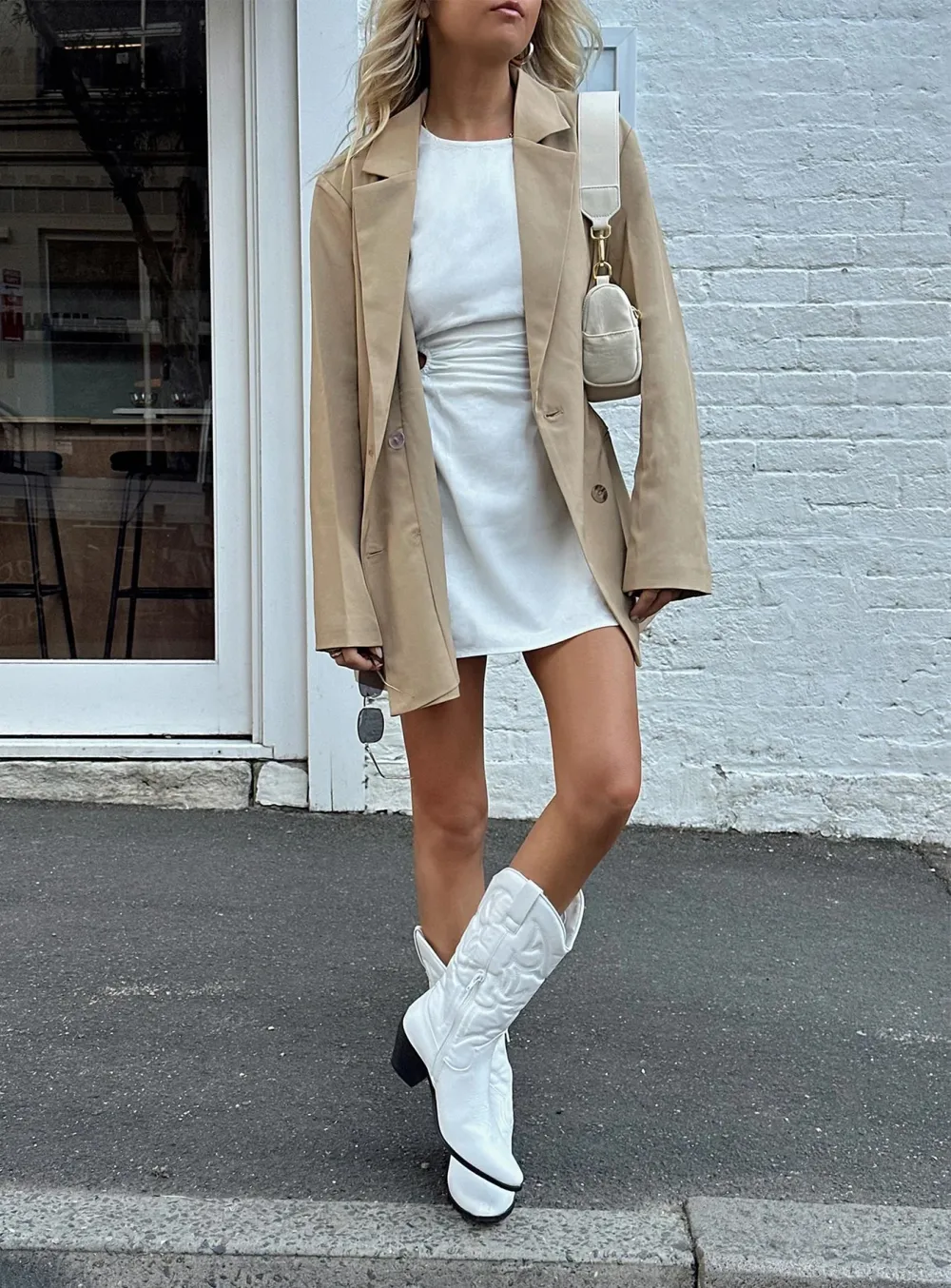 Sleeveless Green Waist Cinching Mini Dress