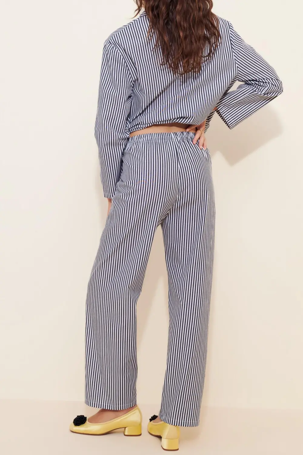 Poplin Striped Pajama Pants