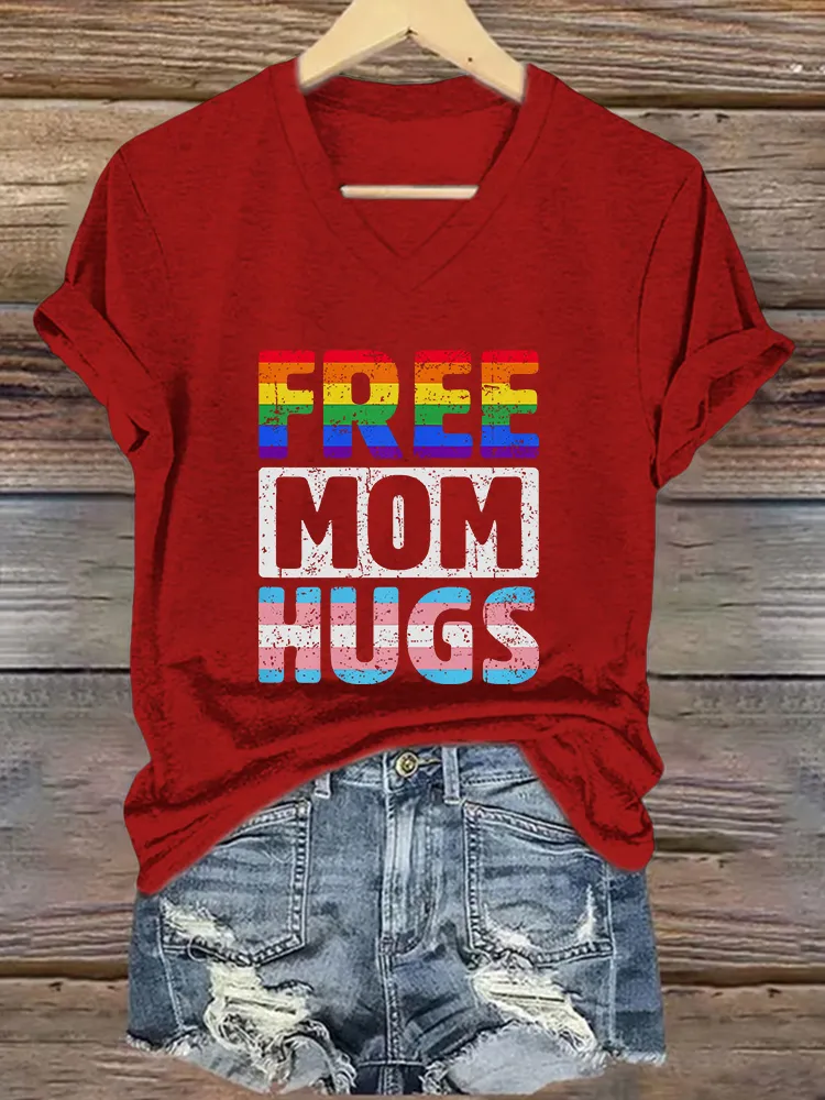 Women'S Gay Day Free Mom Hugs T-Shirt