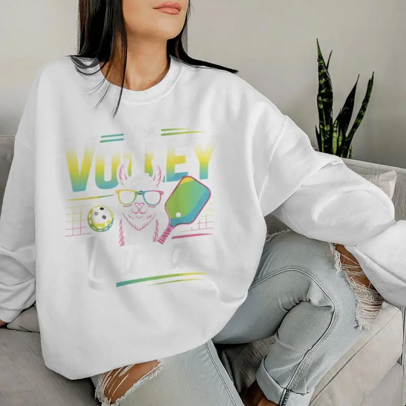 The Volley Llamas Pickleball Llama Women Sweatshirt