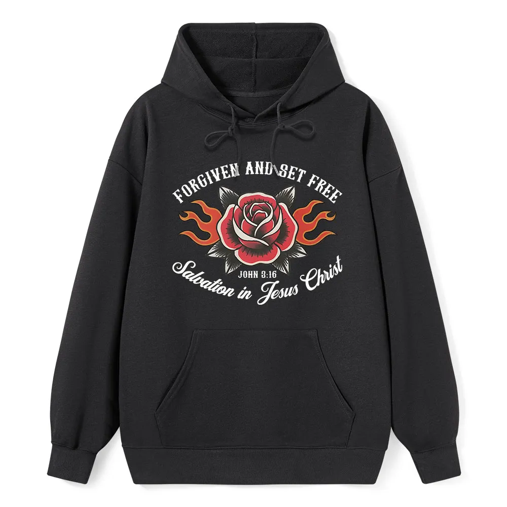 Forgiven And Set Free Classic Christian Hoodie