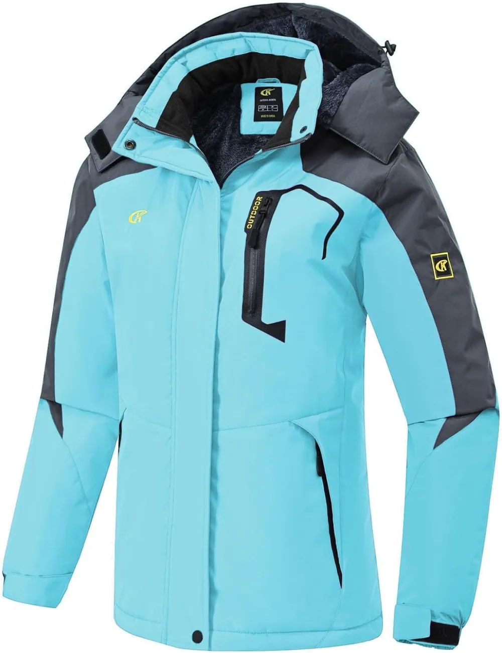 Women's Skiing Snowboarding Jackets Fleece Hood Mountain Snow Coat