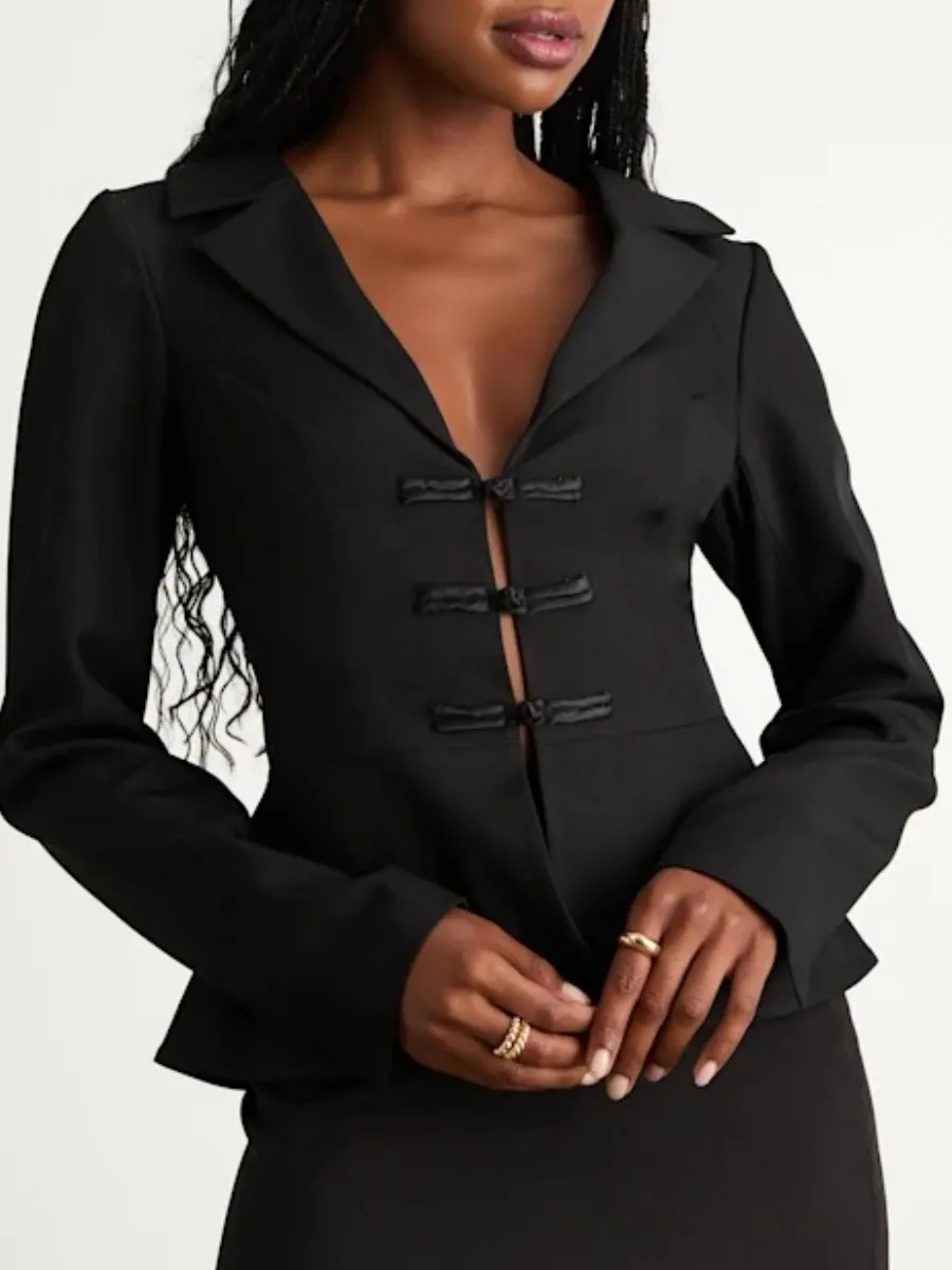 Tailored Frog Closure Blazer