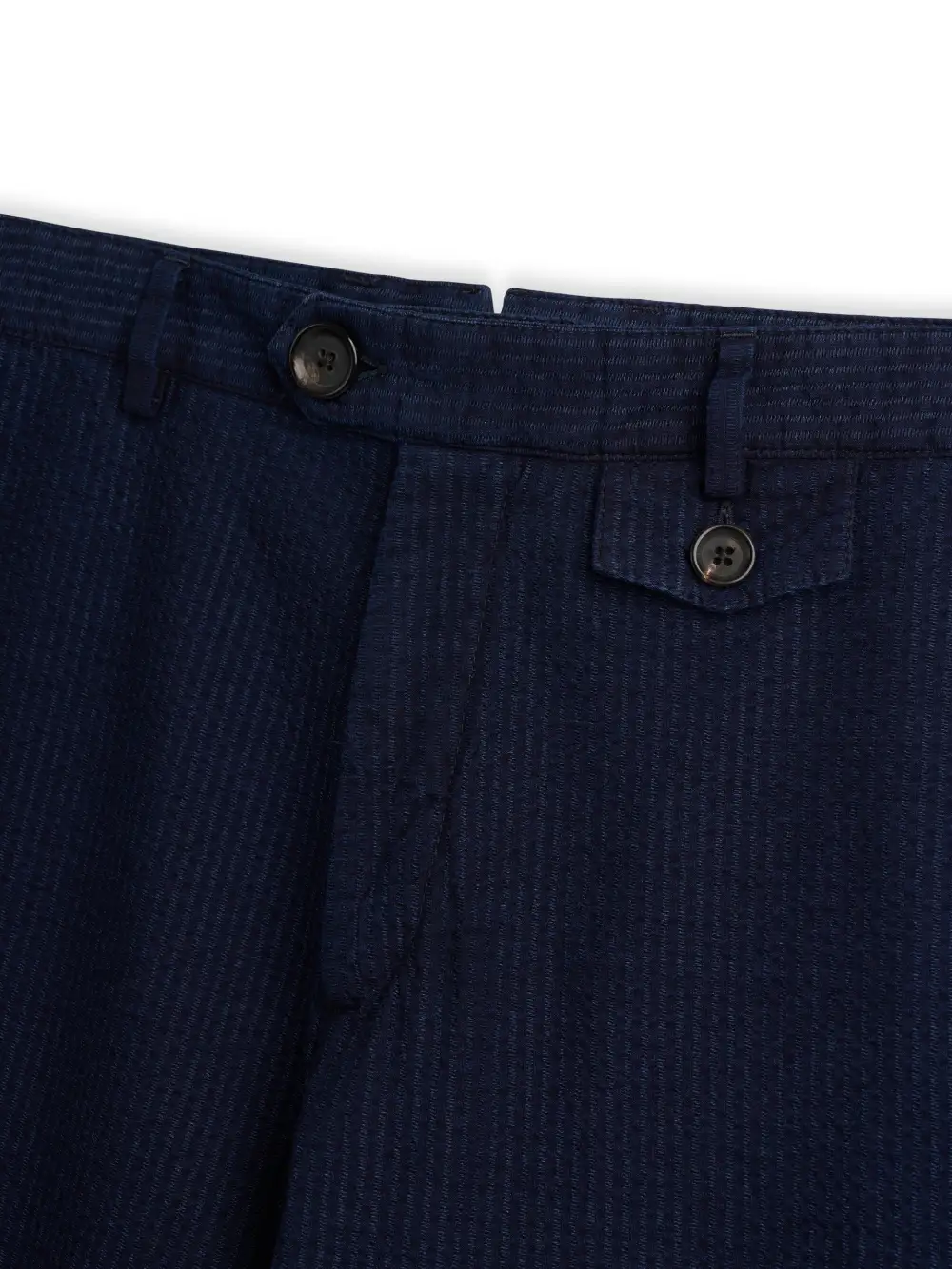 Indigo Cotton Casual Style Trousers