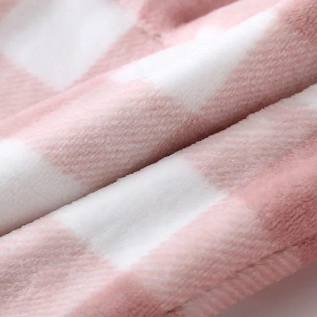 Women's Christmas Pajamas Winter Pants Nighty Pjs Grid / Plaid Fashion Simple Comfort Party Xmas Home Bed Flannel Warm Breathable Long Pant Elastic Waist Winter Fall Blue Pink / Sweet / Gift / Print