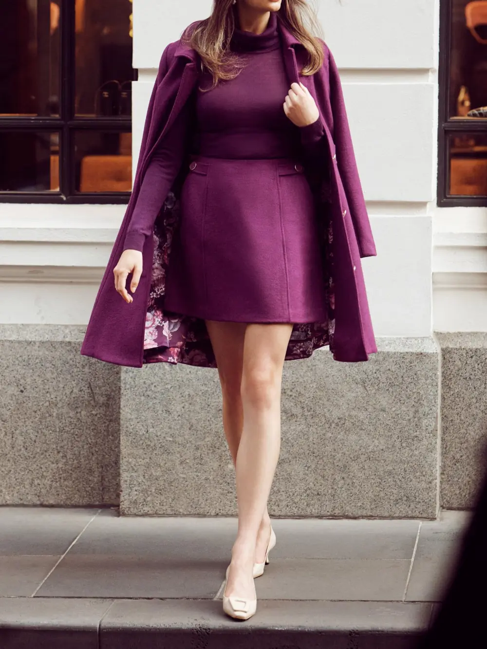 Purple Roll Neck Jumper