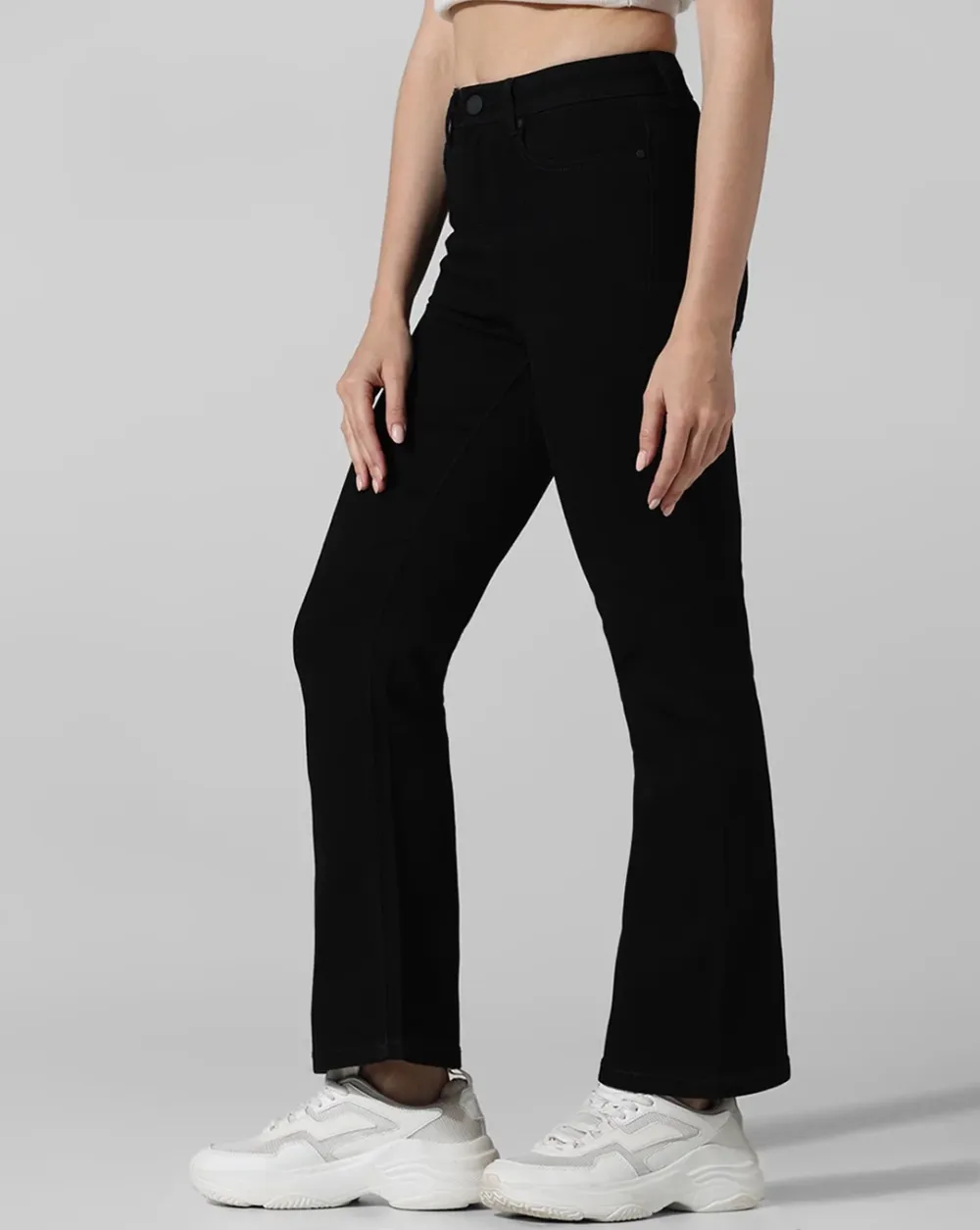 Black High-Waisted Stretch Jeans