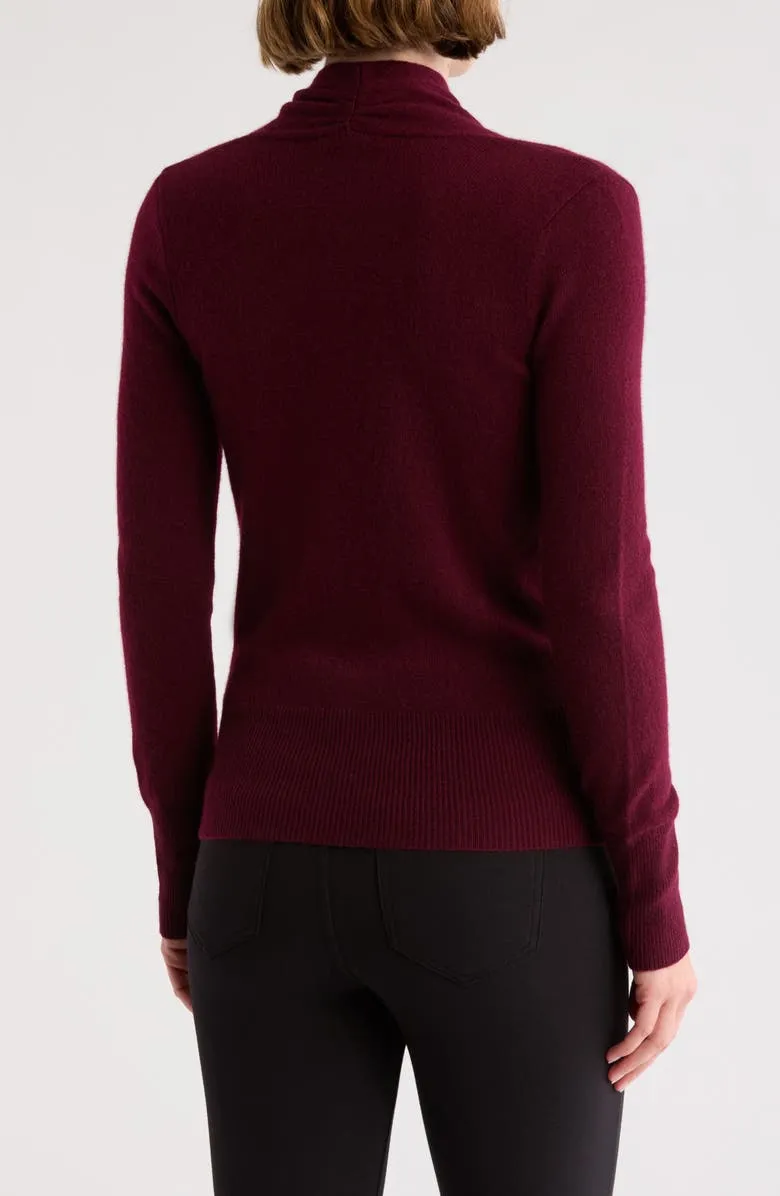 Cashmere Faux Wrap Sweater