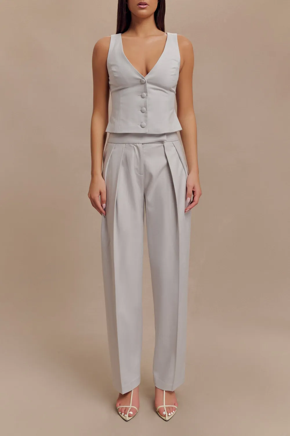 Pleated High Waisted Pants